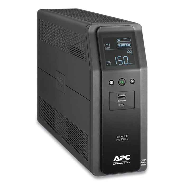 BR1500MS Back-UPS PRO BR Series SineWave Battery Backup System, 10 Outlets, 1,500 VA, 1,080 J