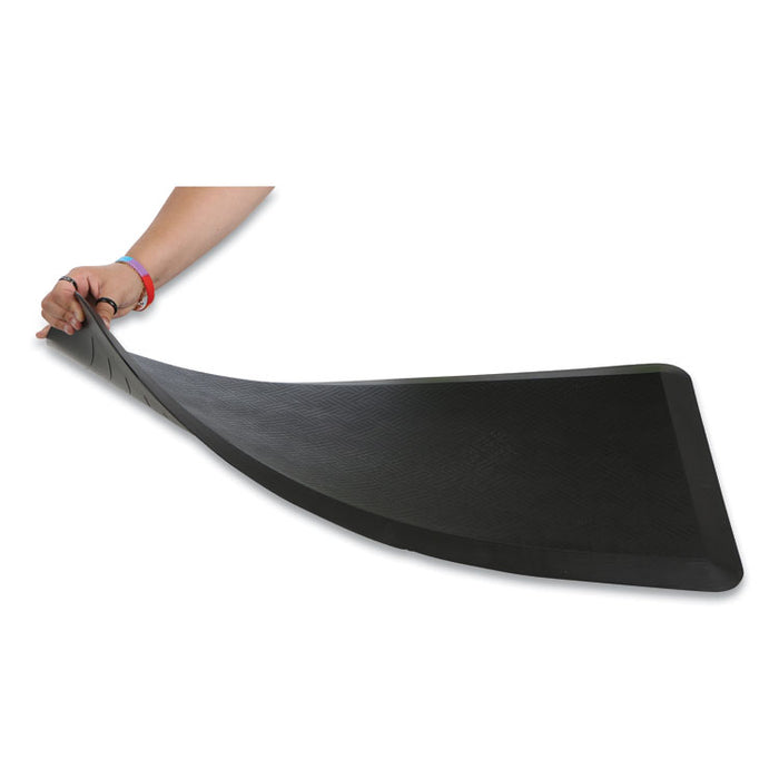 Anti-Fatigue Mat, Rectangular, Black Textured Surface, 35.25" x 19.5"