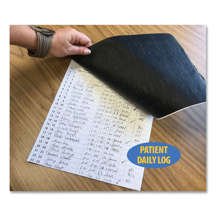 Patient Sign-In Label Forms, Two-Part Carbon, 8.5 x 11.63, Green Sheets, 125 Forms Total