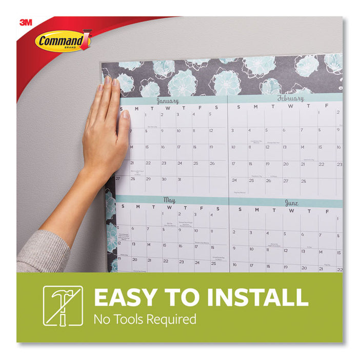 Poster Strip Pairs, Holds Up to 1 lb, 0.63" x 1.75", White, 136/Pack