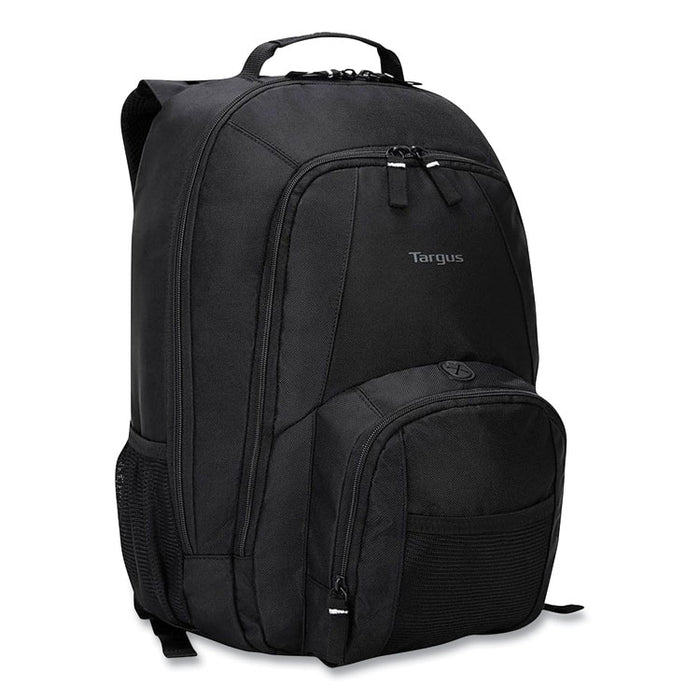 Groove Laptop Backpack, Fits Devices Up to 15.4", Nylon/PVC, 15 x 7 x 18, Black