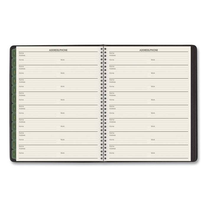 Recycled Weekly Vertical-Column Format Appointment Book, 8.75 x 7, Black Cover, 12-Month (Jan to Dec): 2026