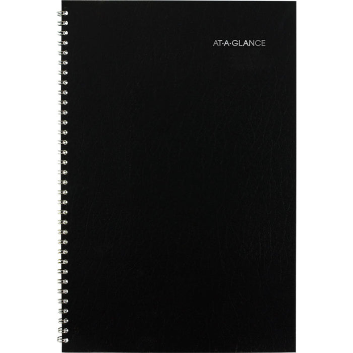 DayMinder Monthly Planner, Academic Year, Ruled Blocks, 12 x 8, Black Cover, 14-Month: July 2025 to Aug 2026