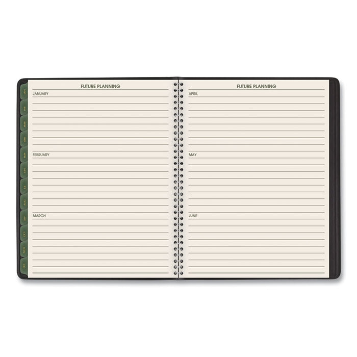 Recycled Weekly Vertical-Column Format Appointment Book, 8.75 x 7, Black Cover, 12-Month (Jan to Dec): 2026
