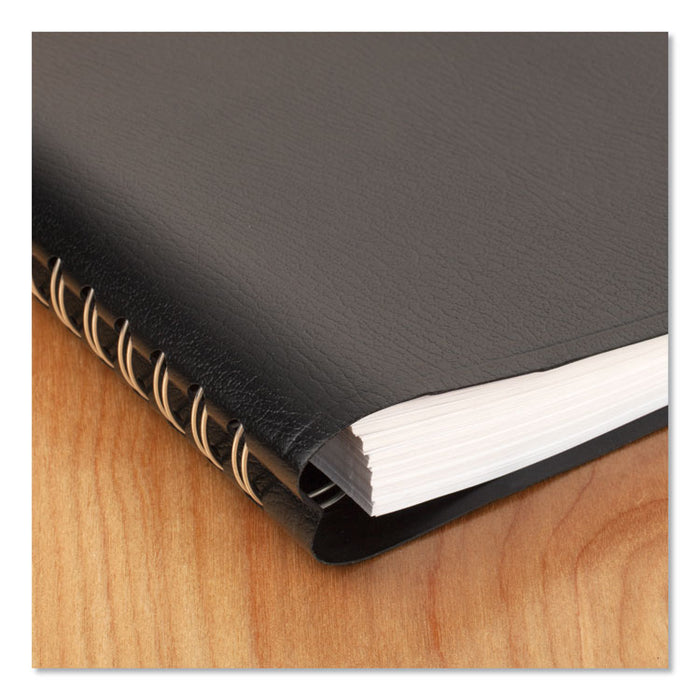 DayMinder Daily Appointment Book, 8" x 5", Black Cover, 12-Month (Jan to Dec): 2026