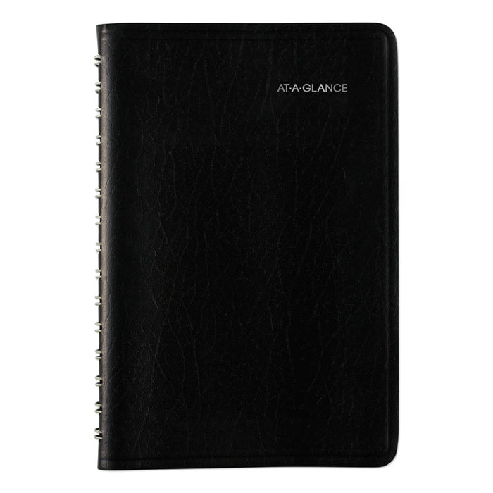 DayMinder Daily Appointment Book, 8" x 5", Black Cover, 12-Month (Jan to Dec): 2026