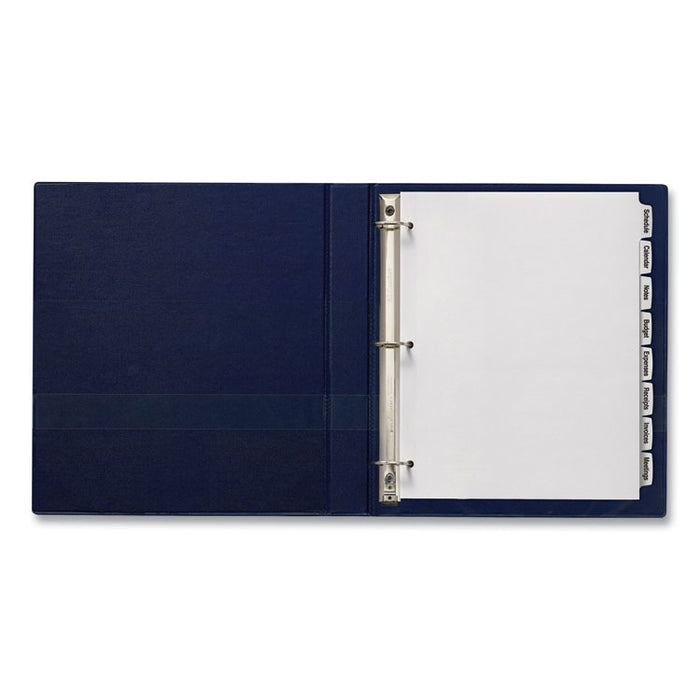 Big Tab Printable White Label Tab Dividers, 8-Tab, 11 x 8.5, White, 4 Sets