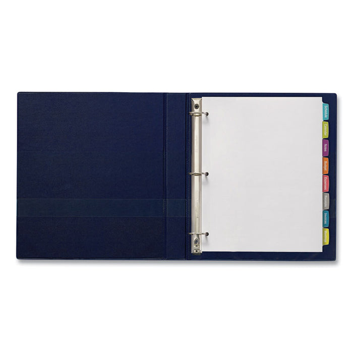 Big Tab Printable White Label Tab Dividers, 8-Tab, 11 x 8.5, White, 4 Sets
