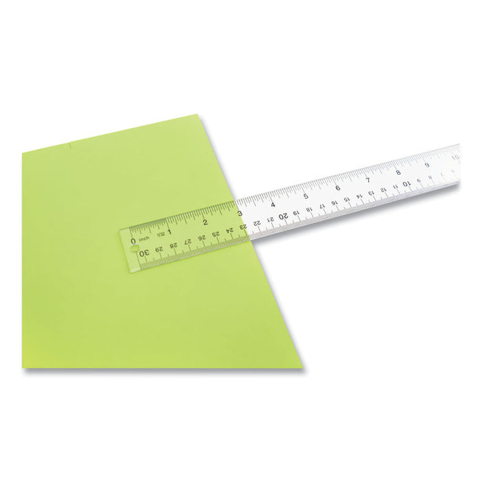Clear Flexible Acrylic Ruler, Standard/Metric, 12" Long, Clear