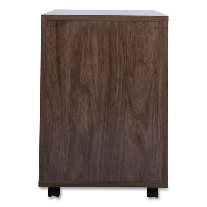 Essentials Mobile Pedestal File, Left or Right, 3-Drawers: Box/Box/File, Legal/Letter, Espresso, 15.6" x 21.3" x 24.3"