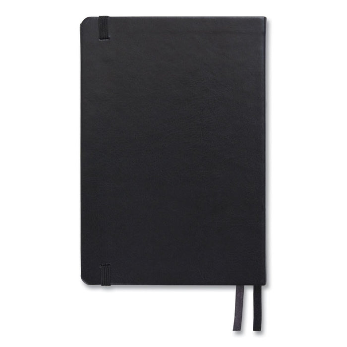 Flexible-Cover Business Journal with Elastic Closure, 1-Subject, Narrow Rule, Black Cover, (128) 8 x 5.5 Sheets