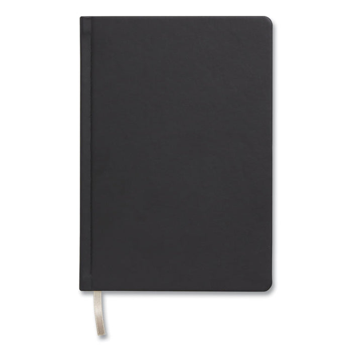Flexible-Cover Business Journal with Elastic Closure, 1-Subject, Narrow Rule, Black Cover, (128) 8 x 5.5 Sheets