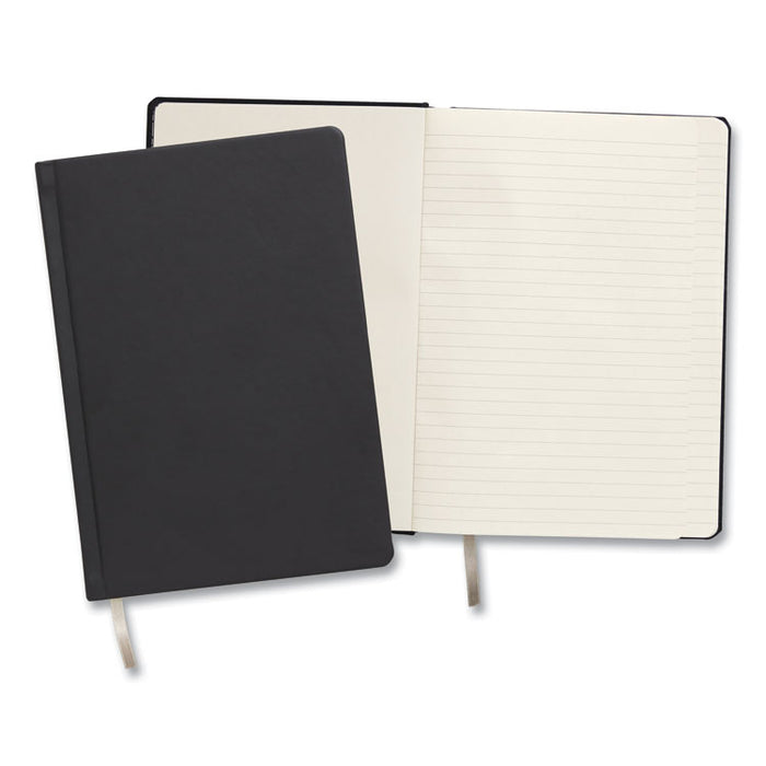 Flexible-Cover Business Journal with Elastic Closure, 1-Subject, Narrow Rule, Black Cover, (128) 8 x 5.5 Sheets
