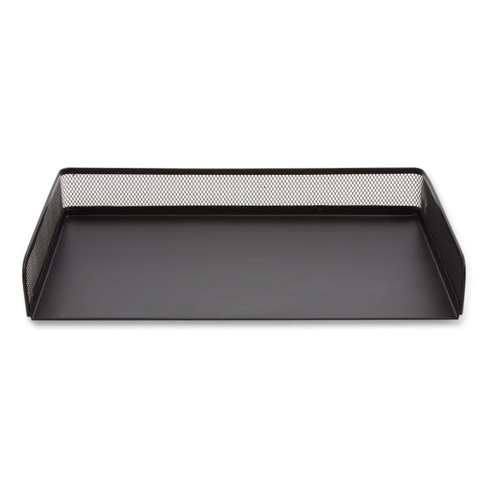 Side-Load Stackable Wire Mesh Document Tray, 1 Section, Legal-Size, 17.32 x 9.84 x 2.76, Matte Black