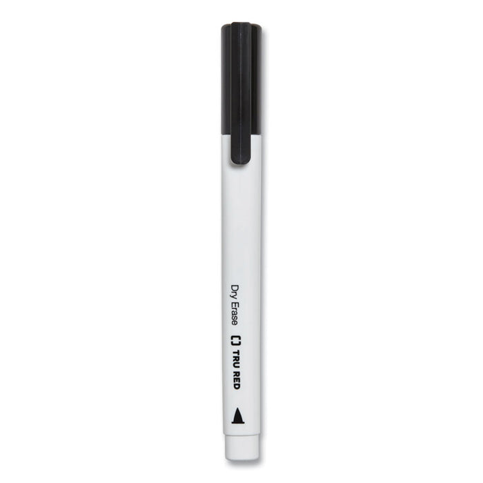 Dry Erase Marker, Pen-Style, Fine Bullet Tip, Black, 4/Pack