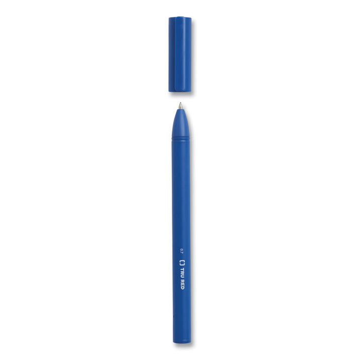 Quick Dry Gel Pen, Stick, Medium 0.7 mm, Blue Ink, Blue Barrel, 24/Pack