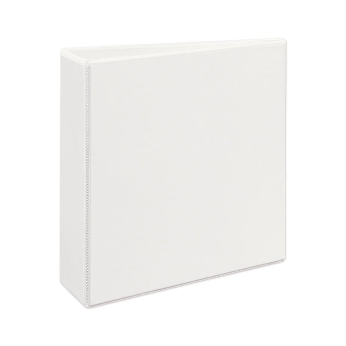 Heavy-Duty View Binder with DuraHinge and Locking One Touch EZD Rings, 3 Rings, 3" Capacity, 11 x 8.5, White