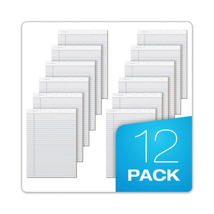 Prism + Colored Writing Pads, Wide/Legal Rule, (50) Pastel Gray 8.5 x 11 Sheets, 12/Pack