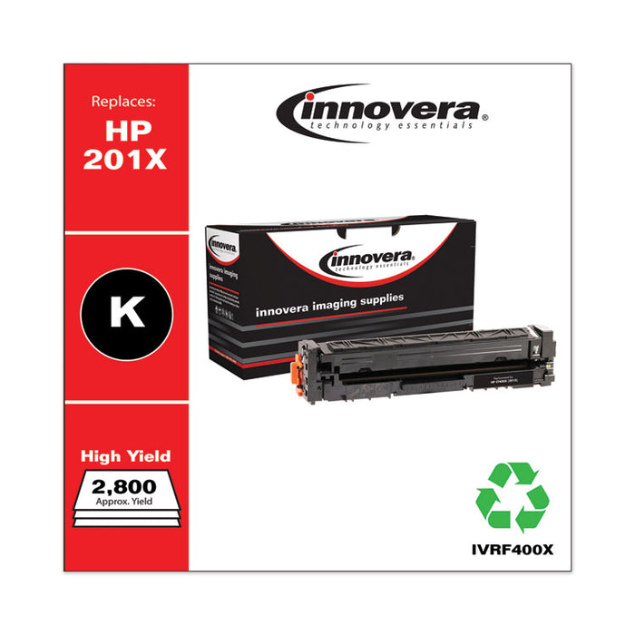 Remanufactured Black High-Yield Toner, Replacement for 201X (CF400X), 2,800 Page-Yield