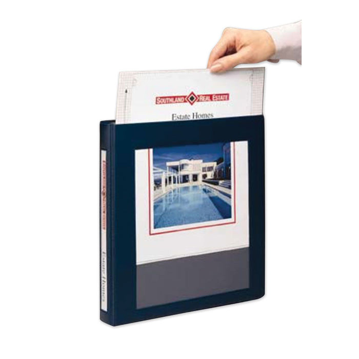 Framed View Heavy-Duty Binders, 3 Rings, 0.5" Capacity, 11 x 8.5, White