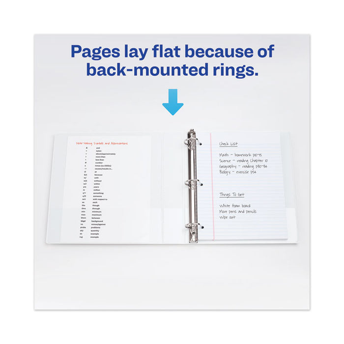 TouchGuard Protection Heavy-Duty View Binders with Slant Rings, 3 Rings, 2" Capacity, 11 x 8.5, White