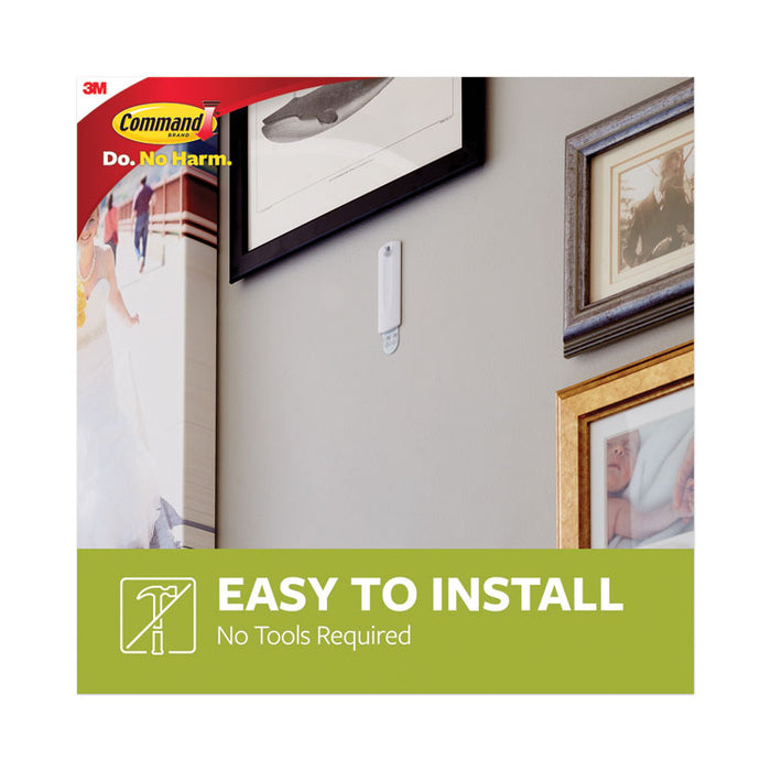 Sawtooth Picture Hanger Value Pack, Large, Plastic, White, 5 lb Capacity, 3 Hooks and 6 Strips/Pack