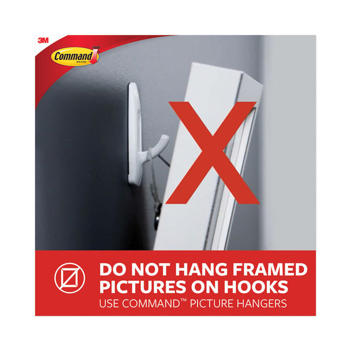 Universal Picture Hanger, Large, Silver, 5 lb Capacity, 1 Hanger and 4 Strips