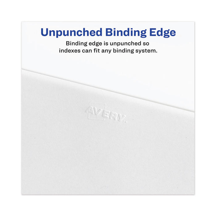 Avery-Style Preprinted Legal Bottom Tab Divider, 26-Tab, Exhibit K, 11 x 8.5, White, 25/PK