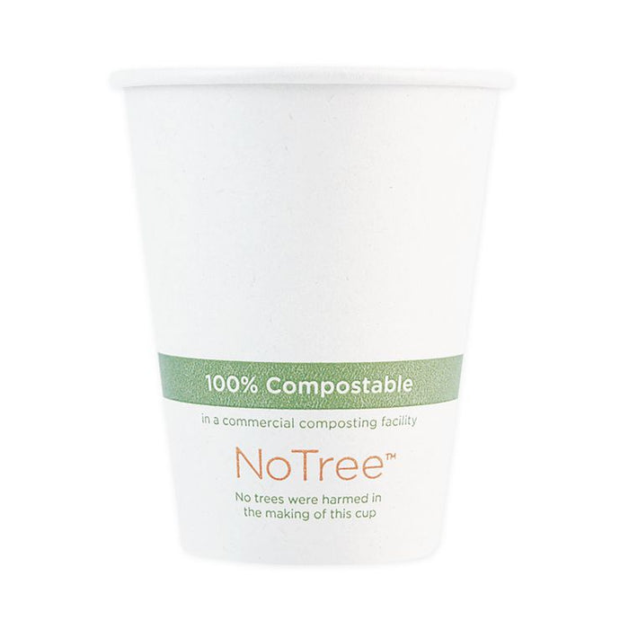 NoTree Paper Hot Cups, 8 oz, Natural, 1,000/Carton