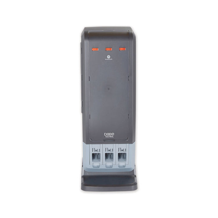 SmartStock Tri-Tower Dispenser, Holds Forks/Knives/Spoons, 13.16 x 16.07 x 31.03, Black/Gray