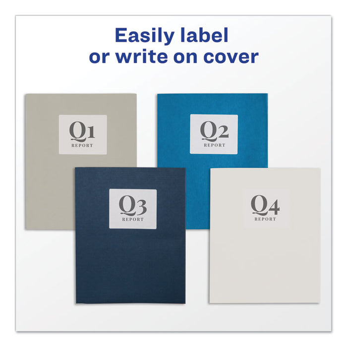 Two-Pocket Folder, Accommodates (40) 11 x 8.5 Sheets, Black, 25/Box