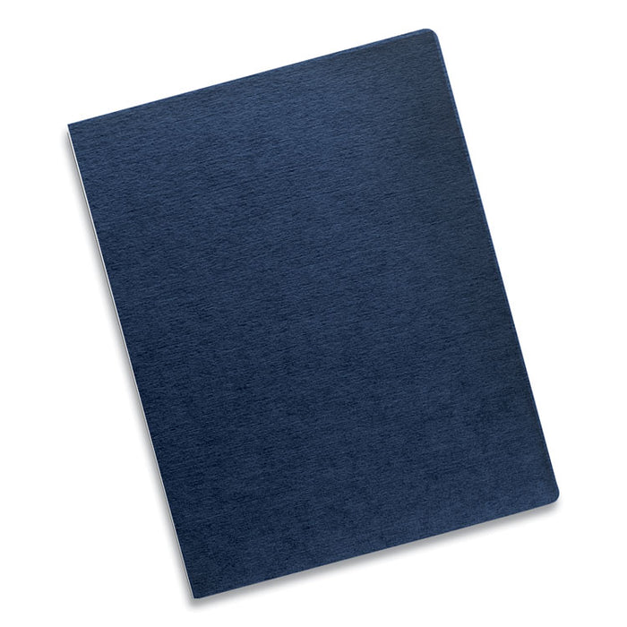 Expressions Linen Texture Presentation Covers for Binding Systems, Paper, Round Corners, 11.25 x 8.75, Navy, 200/Pack