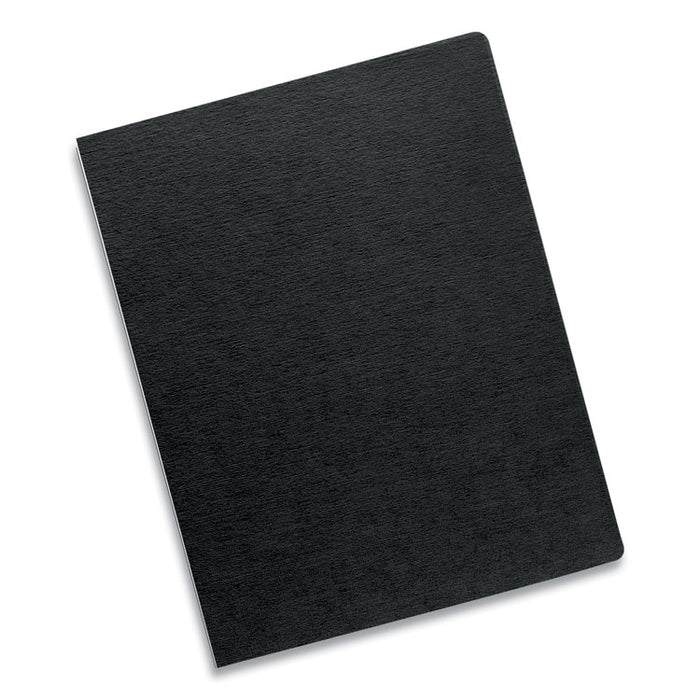 Expressions Linen Texture Presentation Covers for Binding Systems, Paper, Round Corners, 11.25 x 8.75, Black, 200/Pack