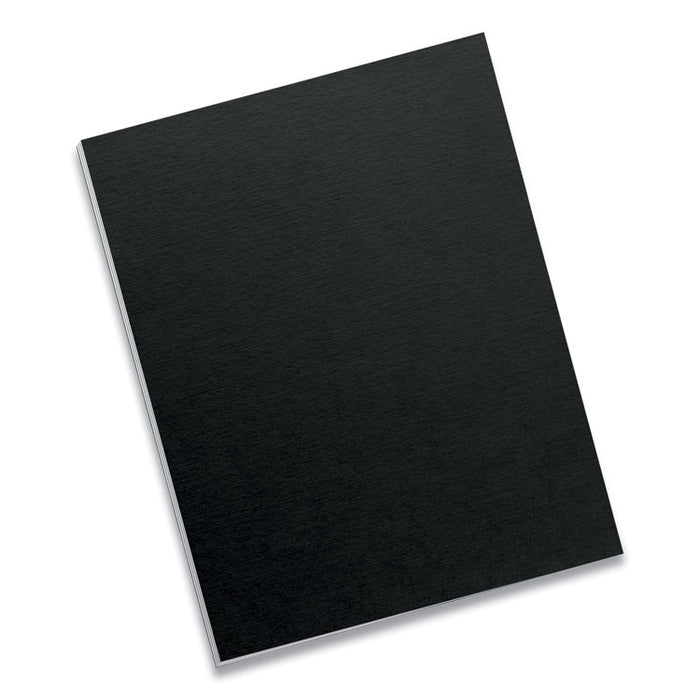 Futura Presentation Covers for Binding Systems, Plastic, Square Corners, 11 x 8.5, Matte Black, 25/Pack