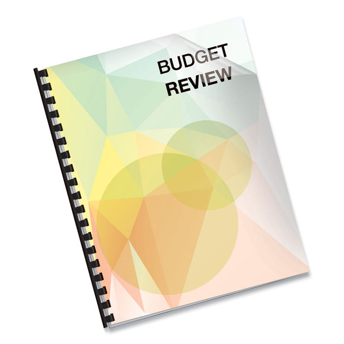 Futura Presentation Covers for Binding Systems, Plastic, Square Corners, 11 x 8.5, Matte Frost, 25/Pack