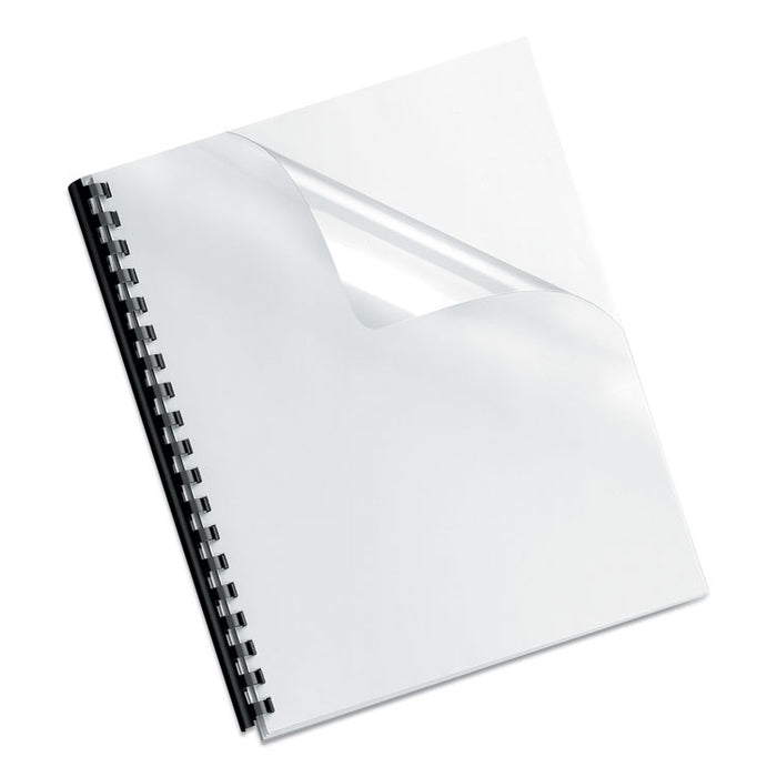 Crystals Transparent Presentation Covers for Binding Systems, Plastic, Round Corners, 11.25 x 8.75, Gloss Clear, 100/Pack