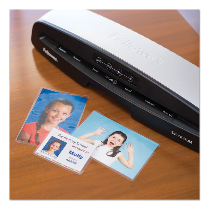 Laminating Pouches, 5 mil, 3.88" x 2.63", Gloss Clear, 100/Pack