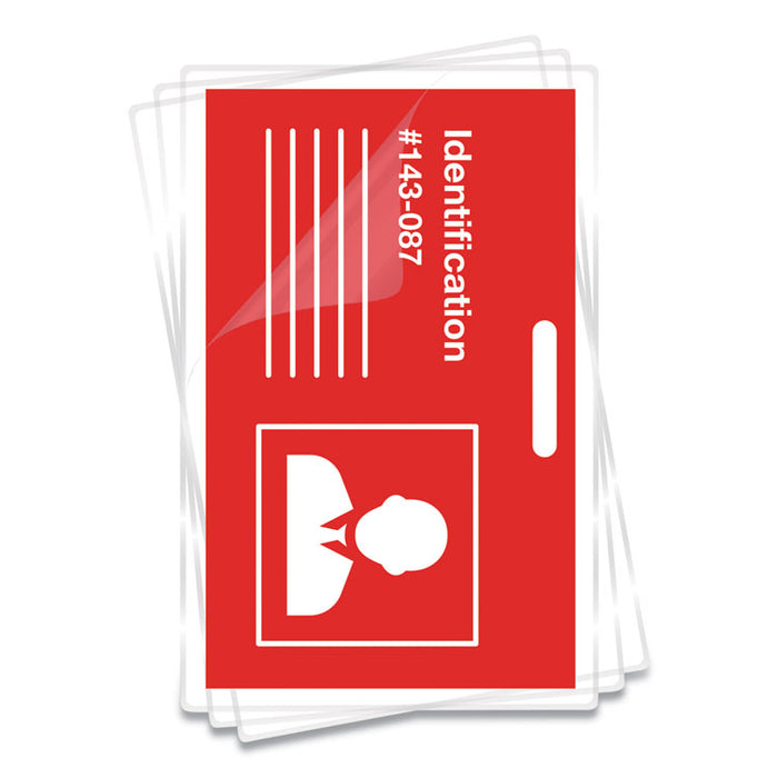 Laminating Pouches, 5 mil, 3.88" x 2.63", Gloss Clear, 25/Pack