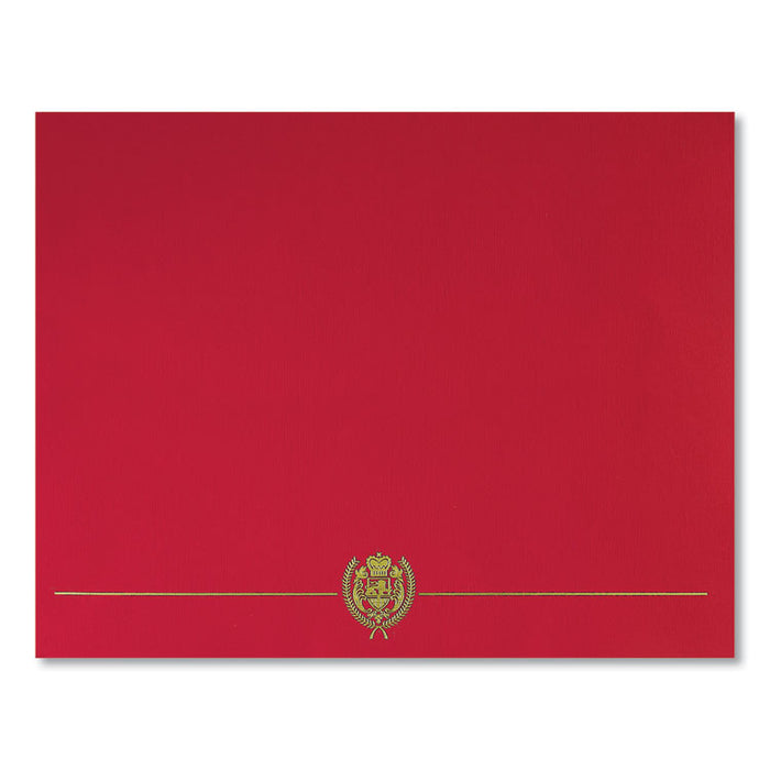 Classic Crest Certificate Covers, 9.38 x 12, Red, 5/Pack