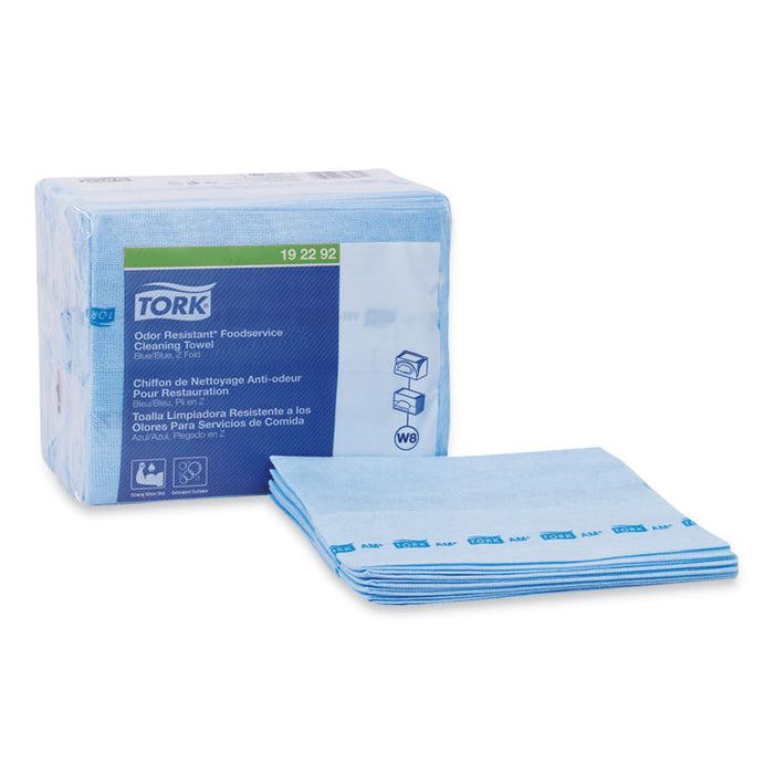 Small Pack Foodservice Cloth, 1-Ply, 11.75 x 14.75, Unscented, Blue/Blue Stripe, 50/Poly Pack, 4 Packs/Carton