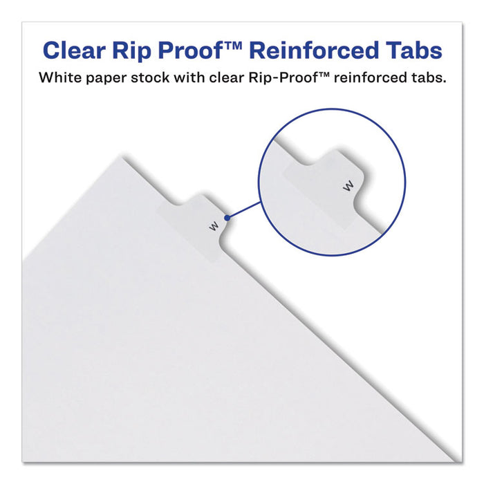 Preprinted Legal Exhibit Side Tab Index Dividers, Allstate Style, 10-Tab, 3, 11 x 8.5, White, 25/Pack