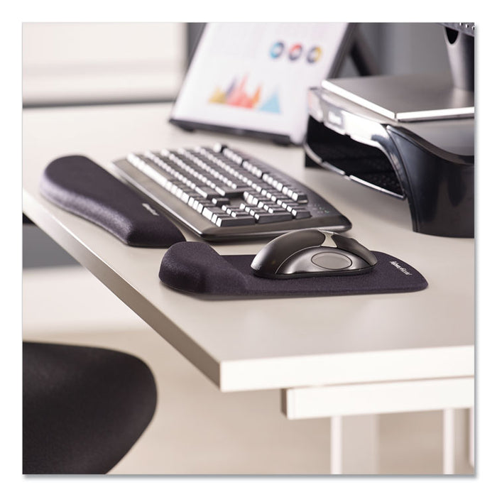 PlushTouch Keyboard Wrist Rest with FoamFusion Technology, 18.12 x 3.18, Black