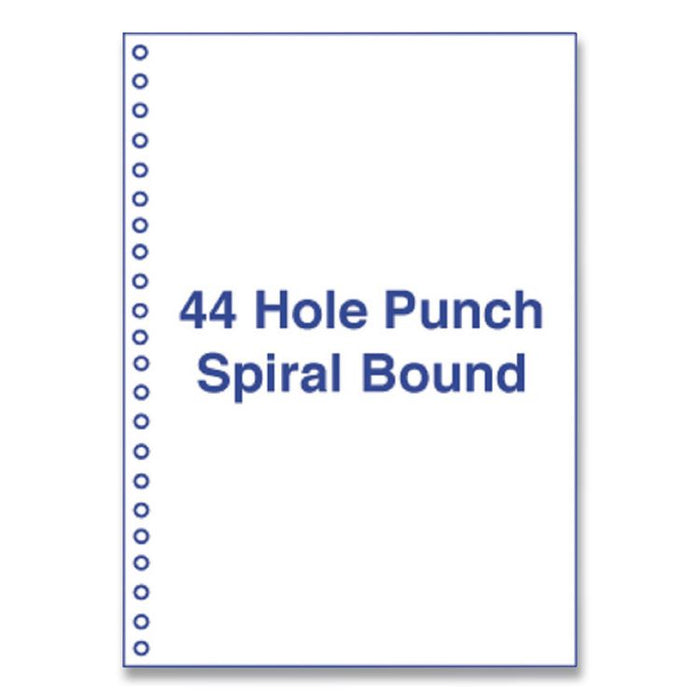 Punched Laser Cut Sheets, Side: 44-Hole, 20 lb Bond Weight, 8.5 x 11, White, 500/Ream