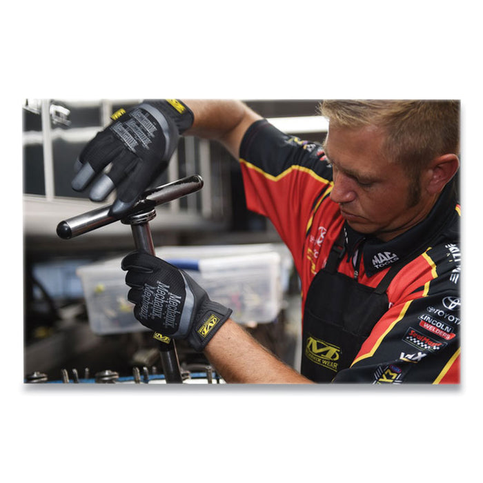 FastFit Work Gloves, Medium, Black, Pair