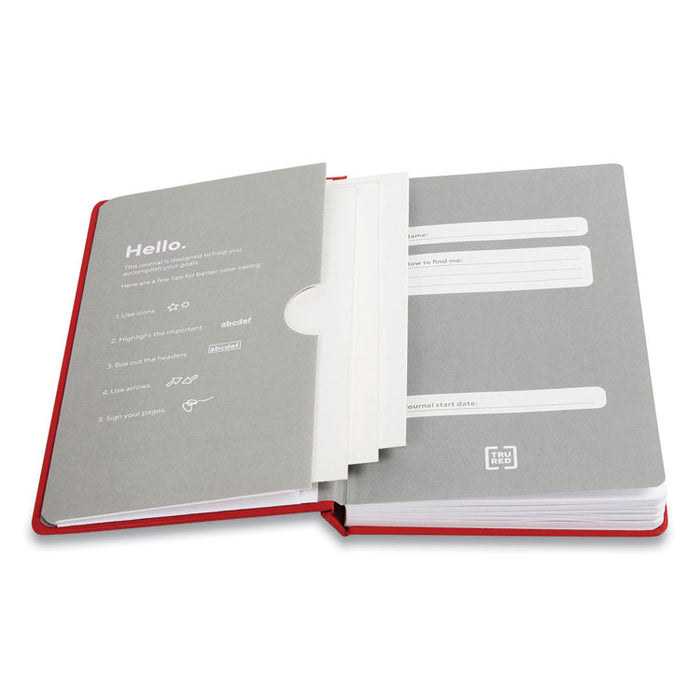 Medium Starter Journal, 1-Subject, Narrow Rule, Red Cover, (192) 8 x 5 Sheets