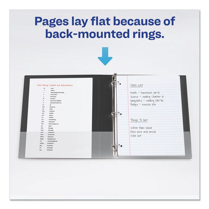 Durable Non-View Binder with DuraHinge and Slant Rings, 3 Rings, 1" Capacity, 11 x 8.5, Blue