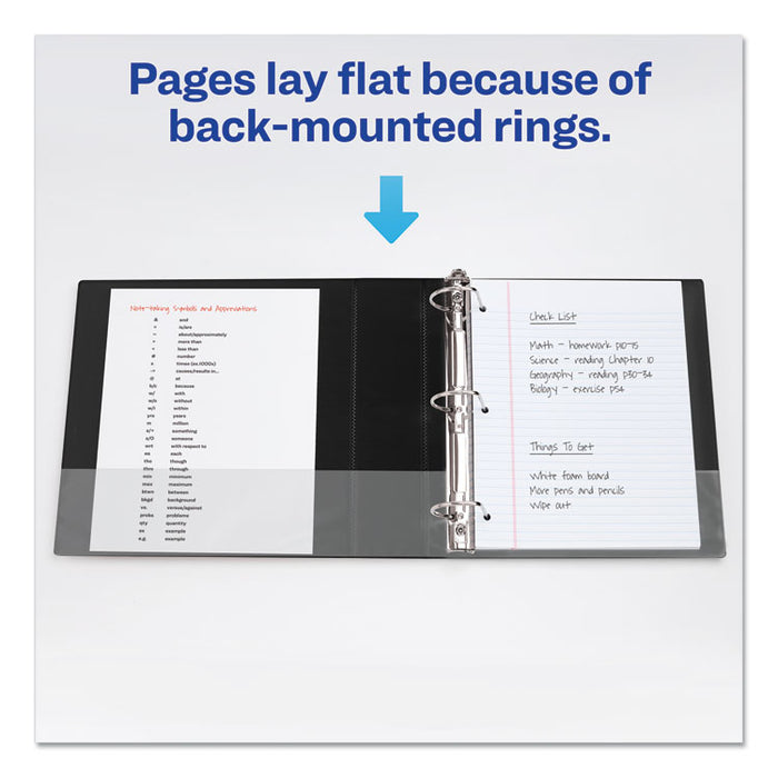 Durable Non-View Binder with DuraHinge and Slant Rings, 3 Rings, 3" Capacity, 11 x 8.5, Black