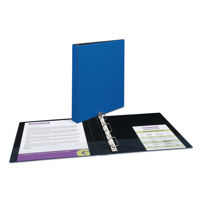Durable Non-View Binder with DuraHinge and Slant Rings, 3 Rings, 1" Capacity, 11 x 8.5, Blue