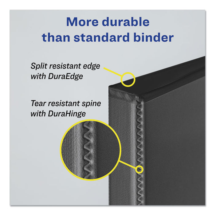 Durable Non-View Binder with DuraHinge and Slant Rings, 3 Rings, 1.5" Capacity, 11 x 8.5, Green