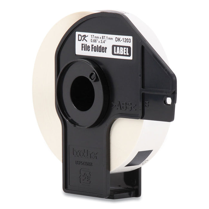 Die-Cut File Folder Labels, 0.66 x 3.4, White, 300 Labels/Roll, 3 Rolls/Pack